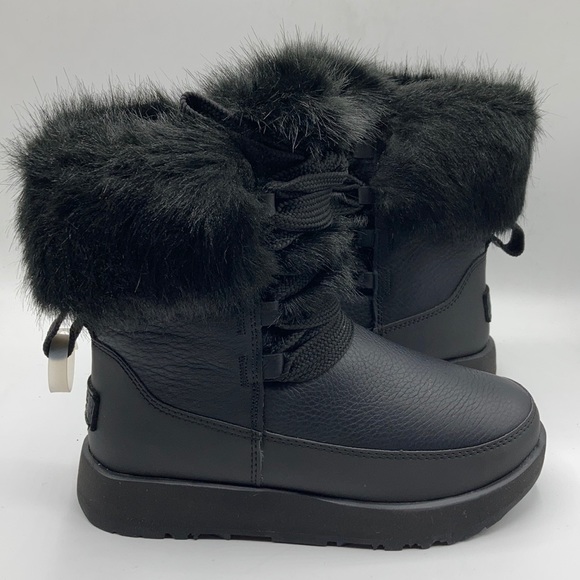 UGG Shoes - UGG Gracie Waterproof Leather Toscana Fur Boot